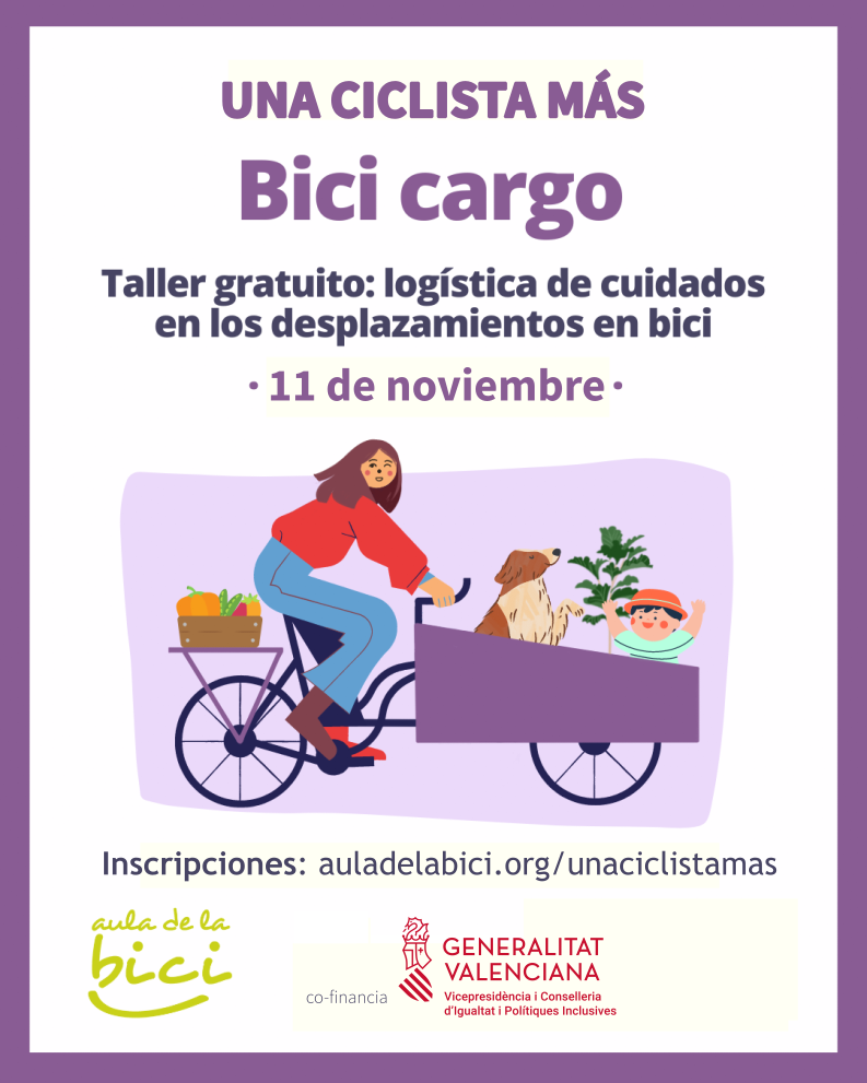 Cartel Bici Cargo Una Ciclista Más