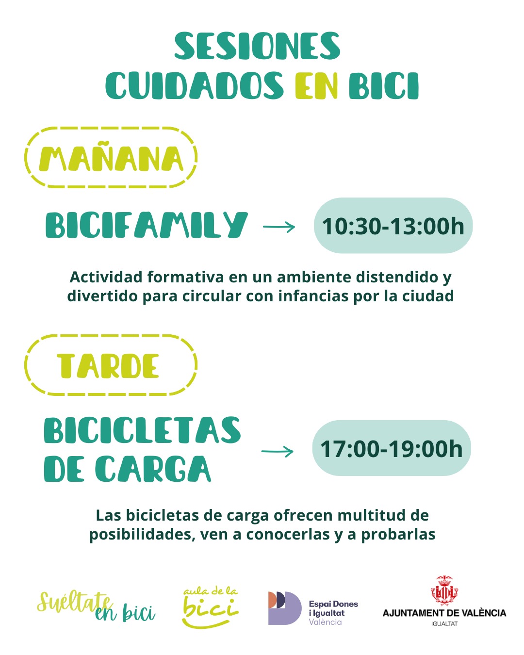 Horarios Cuidados en bici